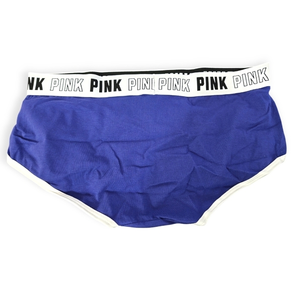 New Victoria's Secret PINK Purple Logo Boyshort Panties Purple Logo Panties - Picture 5 of 5